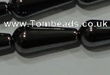 CHE149 15.5 inches 8*20mm teardrop hematite beads wholesale