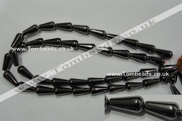 CHE150 15.5 inches 10*20mm teardrop hematite beads wholesale