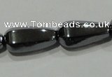 CHE152 15.5 inches 8*16mm faceted teardrop hematite beads