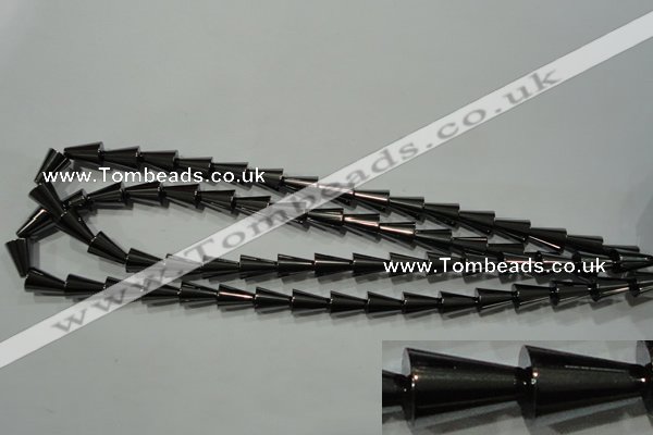 CHE170 15.5 inches 8*12mm cone hematite beads wholesale