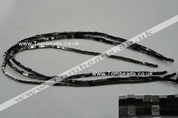 CHE180 15.5 inches 3*3mm cube hematite beads wholesale