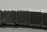 CHE184 15.5 inches 10*10mm cube hematite beads wholesale