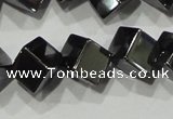 CHE187 15.5 inches 6*6mm cube hematite beads wholesale