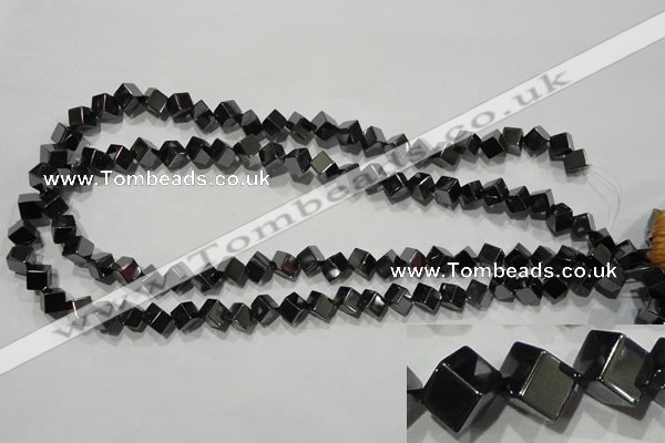 CHE187 15.5 inches 6*6mm cube hematite beads wholesale