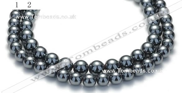 CHE19 16 inches 10mm & 12mm round hematite beads Wholesale