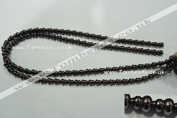 CHE190 15.5 inches 6*8mm calabash hematite beads wholesale