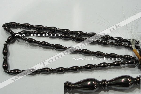 CHE195 15.5 inches 8*20mm vase-shaped hematite beads wholesale