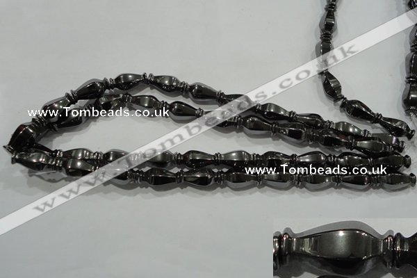 CHE197 15.5 inches 10*20mm vase-shaped hematite beads wholesale