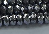 CHE2002 15.5 inches 5*8mm faceted rondelle hematite beads