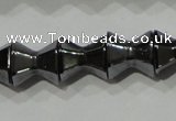 CHE203 15.5 inches 8*8mm faceted dumbbell hematite beads wholesale