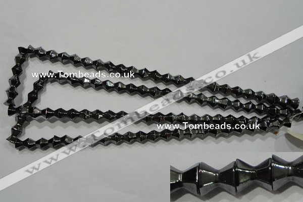 CHE203 15.5 inches 8*8mm faceted dumbbell hematite beads wholesale