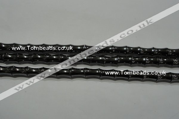 CHE204 15.5 inches 8*12mm bamboo hematite beads wholesale