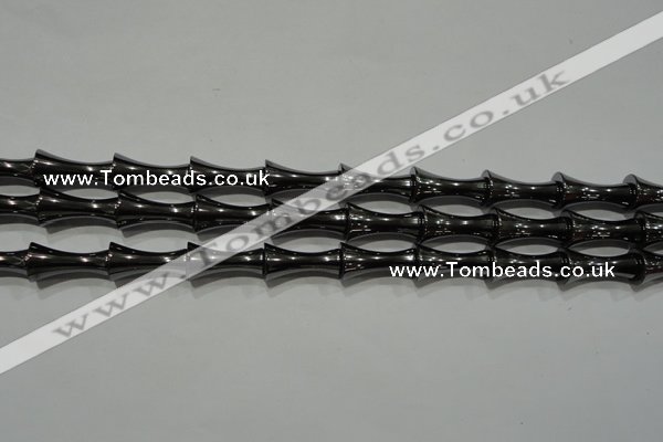 CHE205 15.5 inches 8*16mm bamboo hematite beads wholesale
