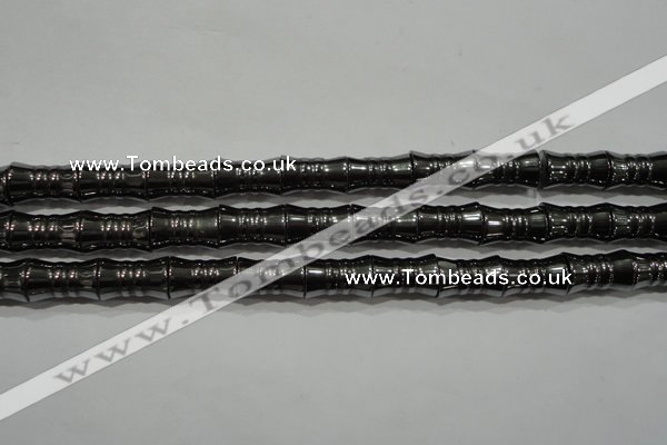 CHE207 15.5 inches 8*12mm bamboo hematite beads wholesale