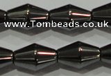 CHE214 15.5 inches 8*12mm bicone hematite beads wholesale