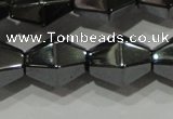 CHE217 15.5 inches 10*10mm faceted bicone hematite beads wholesale