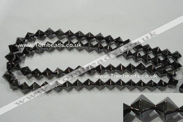CHE218 15.5 inches 12*12mm faceted bicone hematite beads wholesale