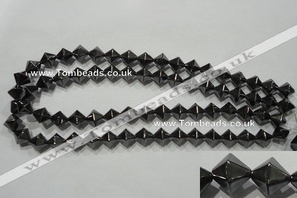 CHE218 15.5 inches 12*12mm faceted bicone hematite beads wholesale