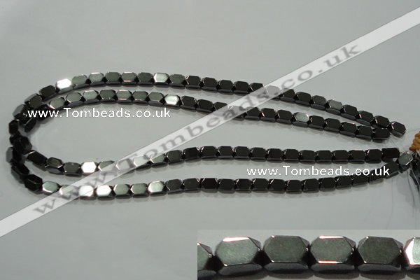 CHE222 15.5 inches 5*8mm faceted cuboid hematite beads wholesale