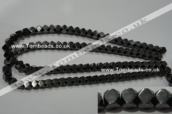 CHE223 15.5 inches 8*8mm faceted cube hematite beads wholesale