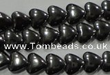 CHE256 15.5 inches 6*6mm heart hematite beads wholesale