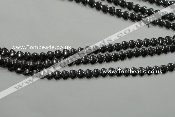 CHE256 15.5 inches 6*6mm heart hematite beads wholesale