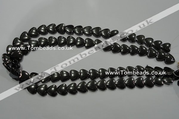 CHE259 15.5 inches 12*12mm heart hematite beads wholesale