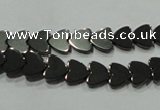 CHE268 15.5 inches 8*8mm heart hematite beads wholesale