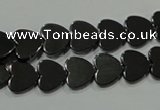 CHE269 15.5 inches 10*10mm heart hematite beads wholesale