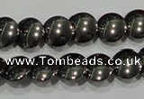 CHE271 15.5 inches 12mm flat round hematite beads wholesale