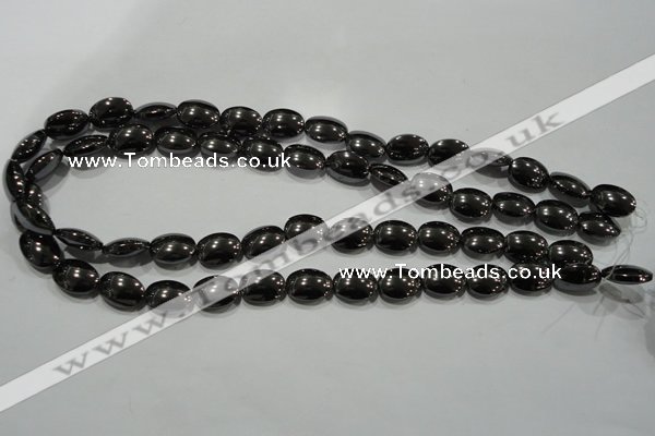 CHE277 15.5 inches 10*14mm oval hematite beads wholesale