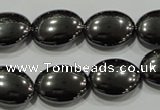 CHE279 15.5 inches 13*18mm oval hematite beads wholesale