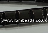 CHE286 15.5 inches 10*10mm square double drilled hematite beads wholesale