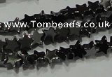 CHE292 15.5 inches 4mm star hematite beads wholesale