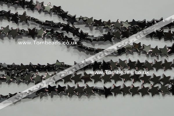 CHE294 15.5 inches 8mm star hematite beads wholesale