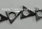 CHE300 15.5 inches 16*18mm triangle hematite beads wholesale