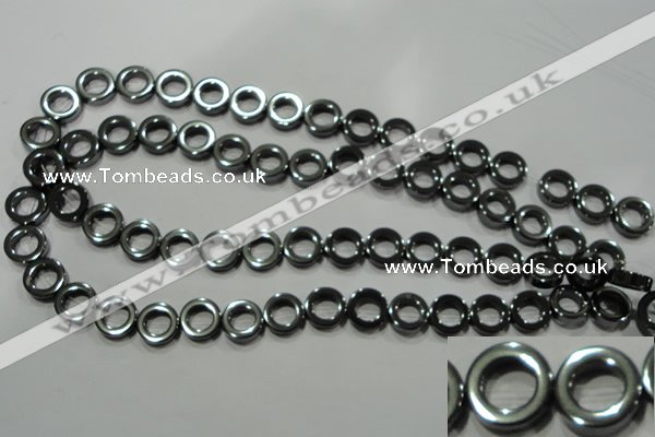 CHE302 15.5 inches 12mm donut hematite beads wholesale