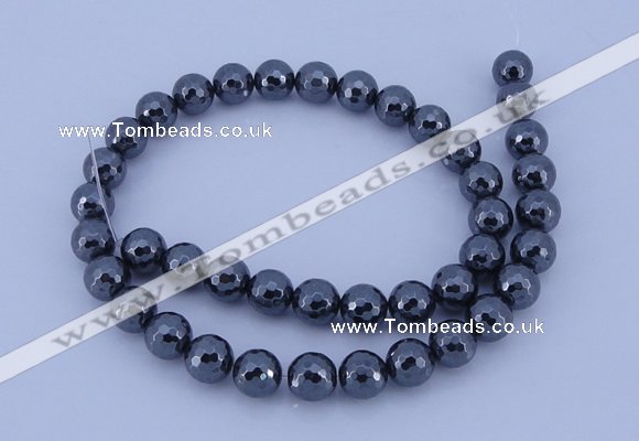 CHE34 16 inches 8mm faceted round hematite beads Wholesale