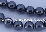 CHE35 16 inches 10mm faceted round hematite beads Wholesale