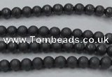 CHE401 15.5 inches 3mm round matte hematite beads wholesale