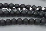 CHE402 15.5 inches 4mm round matte hematite beads wholesale