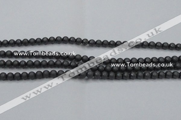 CHE403 15.5 inches 6mm round matte hematite beads wholesale