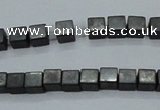 CHE415 15.5 inches 2*2mm cube matte hematite beads wholesale