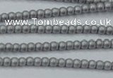 CHE418 15.5 inches 2mm round matte plated hematite beads wholesale