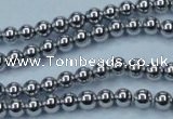 CHE423 15.5 inches 4mm round plated hematite beads wholesale