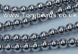 CHE424 15.5 inches 6mm round plated hematite beads wholesale