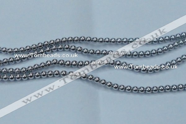 CHE425 15.5 inches 8mm round plated hematite beads wholesale