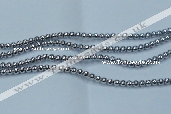 CHE426 15.5 inches 10mm round plated hematite beads wholesale