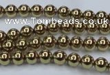 CHE433 15.5 inches 6mm round plated hematite beads wholesale