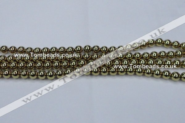 CHE435 15.5 inches 10mm round plated hematite beads wholesale